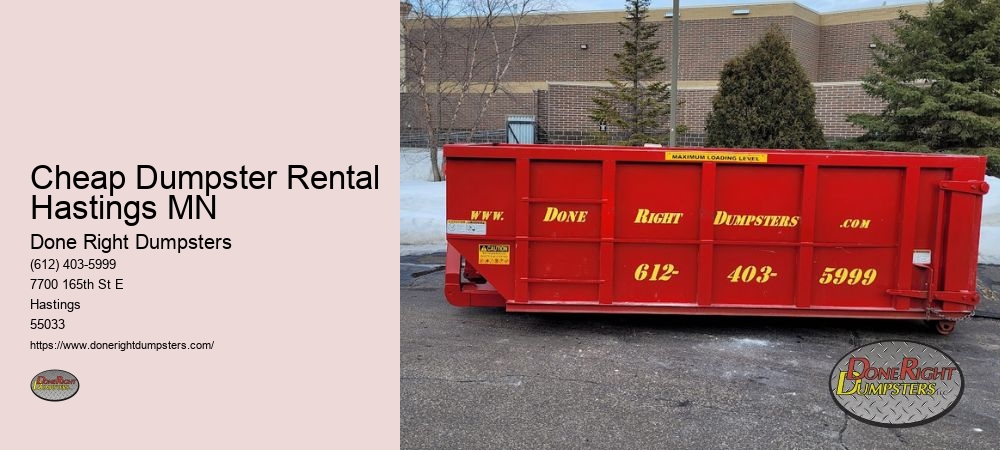 Cheap Dumpster Rental Hastings MN