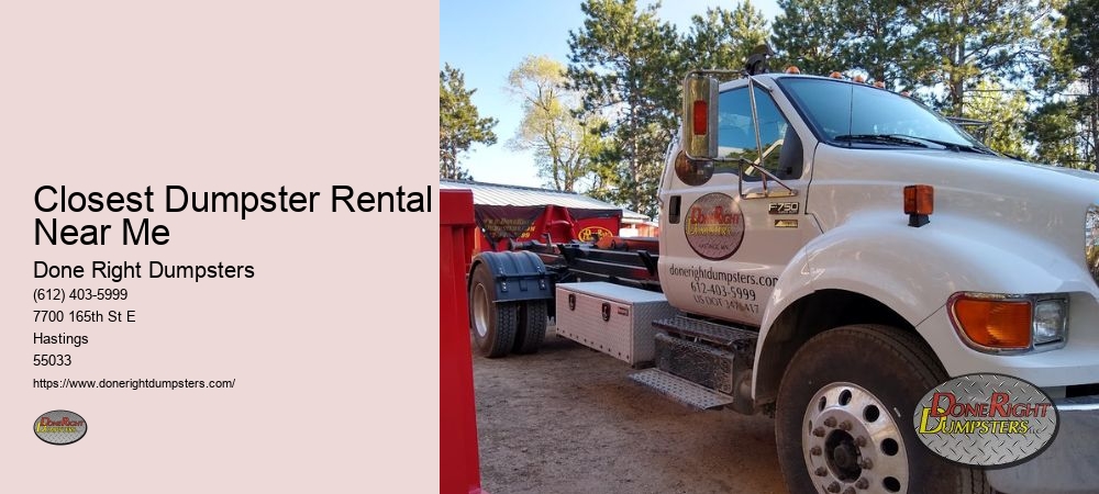 Closest Dumpster Rental Near Me