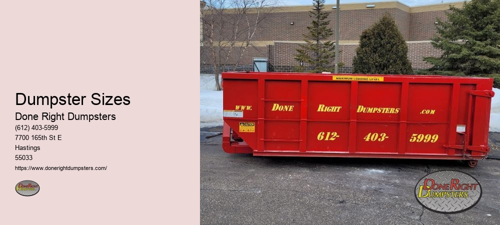 Dumpster Sizes