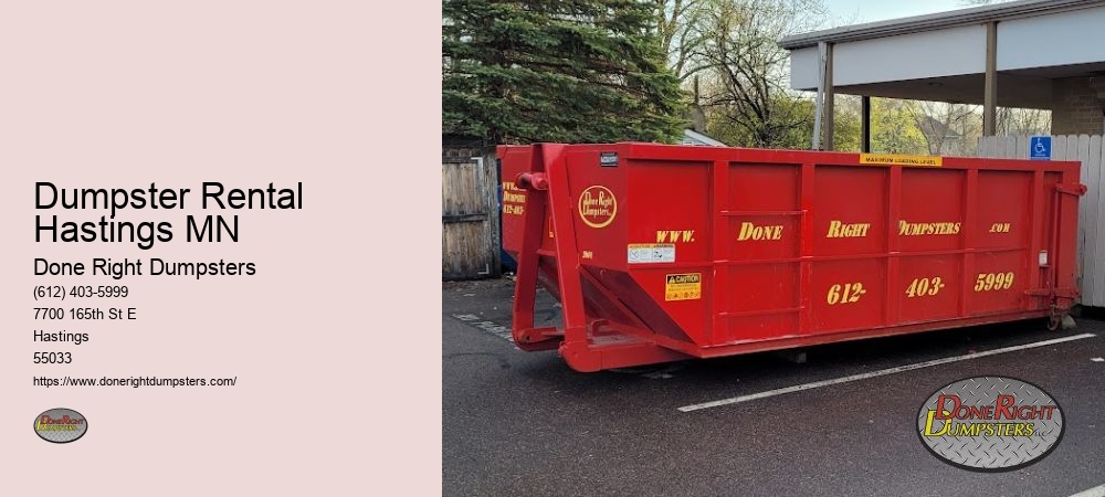 Dumpster Rental Near Hastings MN