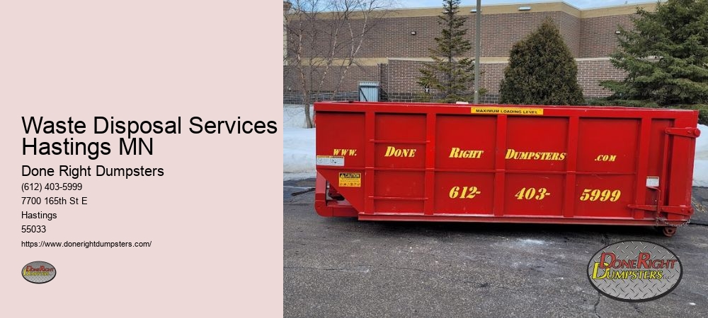 Waste Disposal Services Hastings MN